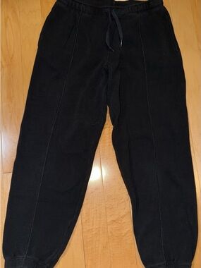 TNA Black Textured Drawstring Track Joggers